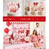 208Pcs Xynic She's Ready to Pop Baby Shower Decorations Tableware