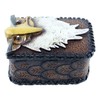 American Bald Eagle Head And Feathers Prints Decorative Jewelry Box