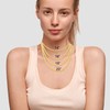 RWQIAN 18K Gold Flat Wide Necklace for Girls Snake Chain