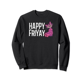 Happy FriYay Purple Grinning Striped Cat 13th On Friday Sweatshirt