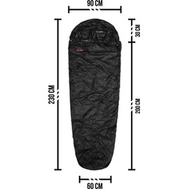 normani Bivvy Sleeping Bag Cover 100% Wind and Waterproof Breathability: 3000 MVP (230 cm x 90 cm) Colour: Black Size 230 x 90 x 60 cm – Zip Right