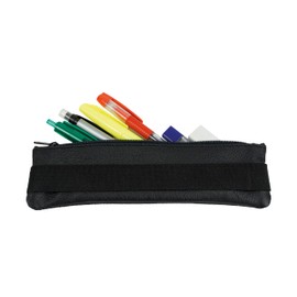 TimeTEX - Expanding Pencil Case | Buffalo Leather Pencil Case for A4 and A5 School Planners and Books | Dimensions: 21 x 5.5 cm | Colour: Black