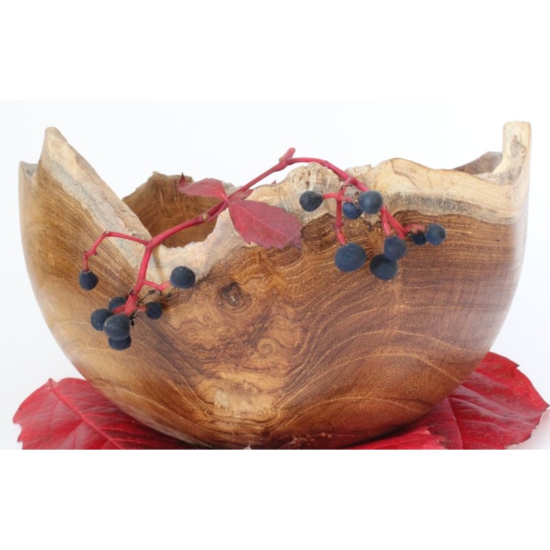 Windalf Namia Rustic Teak Bowl Diameter 20 cm Natural Fruit