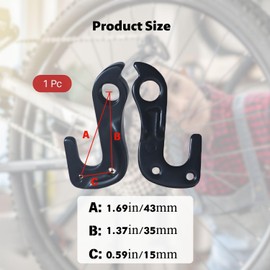 Mech Derailleur Hanger, Bicycle Rear Hook for Cu-be for Ai-m SL # 10148, Metal Derailleur Hanger, Robust Replacement Part with 2 Mounting Screws, Replacement Part for Mountain Bike and Road Derailleur