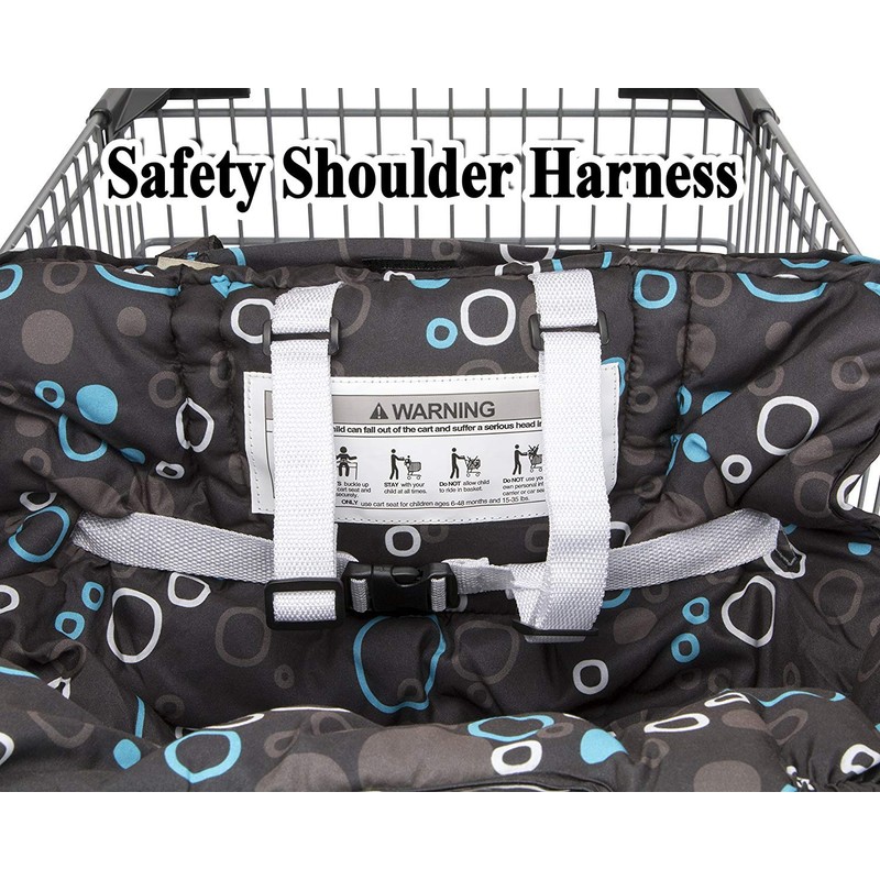 2-in-1 Baby Shopping Trolley Cover Highchair Seat Cushion - Portable