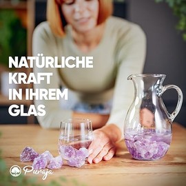PURAJA PURAJA Amethyst Edelsteine Set | Naturbelassene Premium Rohsteine | Vielseitige Verwendung als Wassersteine, Heilsteine, Chakrasteine | Sortenreine Kristalle