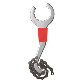 sourcing map 3 in 1 Sprocket Remover Wrench 8" Length Bike Chain Whip Freewheel Spanner Multitool Bike Cassette Removal Tool for Mountain Bike Maintenance and Repair