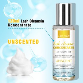 4.06fl oz Lash Shampoo Concentrate for Lash Extensions, Lash Cleanser Concentrate Eyelash Extension Cleanser Professional Lash Concentrate for Lash Extension Natural Foaming Cleanser Lash Cleanser Kit