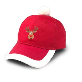 KKMKSHHG Merry Christmas Hat Unisex Adult Vintage Adjustable Santa Baseball Cap Red/White (Christmas Reindeer, One Size)