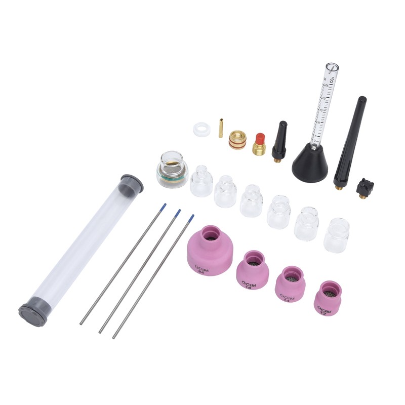 Argon Arc Welding Nozzle Kit Gas Flowmeter Tungsten Needle Sealing