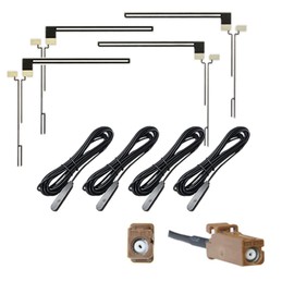 [G8G5-001] High Sensitivity, Full Seg Compatible, Terrestrial Digital Film GT16 Antenna Cord Set, Universal, Compatible Product, Carrozzeria, General Purpose Film Antenna, Film Antenna, General