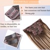 DIYOMO Seamless Hair Extensions Real Human PU Clip in Hair