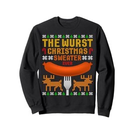 The Wurst Christmas Sweater Ever Funny Oktoberfest Wurst Sweatshirt