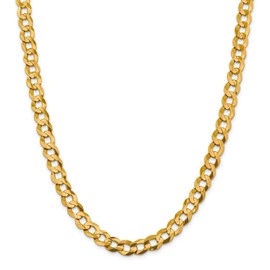 Necklace Real 18Kt Yellow Gold Filled Solid 10mm Curb Cuban Chain 70 cm 28 inch