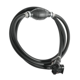 6FT Boat Motor Fuel Line Hose with Primer Bulb Steel Hose Clamps,Universal ID 5/16" Boat Fuel Line Assembly Kit,Compatible with Outboard RVs Tractors Caravans Boats Fuel Line