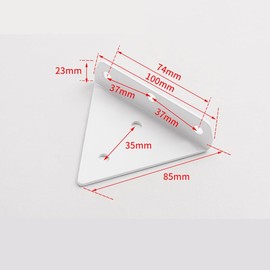 2Pcs Triangle Shelf Bracket 85 x 100mm Invisible Triangle Wall Brackets Floating Shelf Brackets for Storage Shelf Bookshelf, White