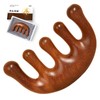 Golden Rosewood Head Massage Comb – Wooden Gua Sha Tool