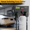 Exqutoo Manual Splitter Switch, NEMA14-30P to 14-30R &14-50R Knob Selection