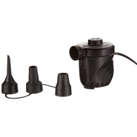 High Peak 49715 Elektropumpe 230V, E-pumpe, 3 extra Ventile, extra stark, Schwarz