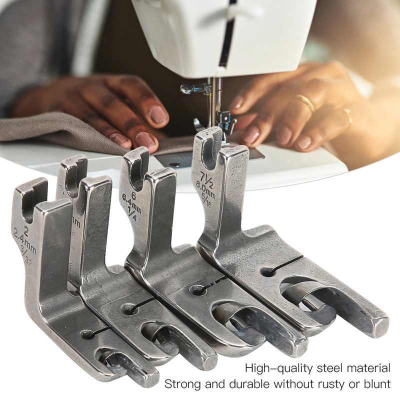 4PCs Presser Foot Sewing Machine Accessories Durable Crafts Stainless Steel