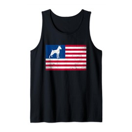 Miniature Pinscher 4th of July US American Flag Patriotic Tank Top