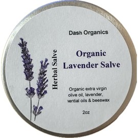 Organic Herbal Salve | 2oz | Lavender Scented | Made with Organic Extra Virgin Olive Oil (Lavender Oil Salve)