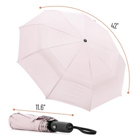 Mr. Pen- Windproof Travel Umbrella, Rosé Whisper, Automatic Umbrellas for Rain, Compact Umbrella, Travel Umbrella Compact, Umbrella Windproof Umbrella, Umbrellas for Rain Windproof, Portable Umbrella | Mr. Pen