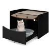 Cat Litter Box Enclosure with Convenient Pull-Out Drawer FeatureColor: Black