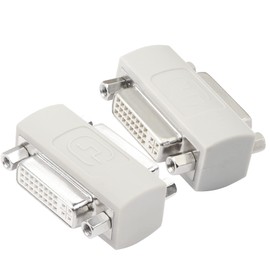 PNGKNYOCN DVI Female to Female Coupler, DVI 24+5/DVI-I Gender Converter for Extending and Connecting Two DVI Cables (Pack of 2)
