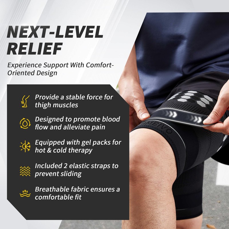 CAMBIVO Thigh Support Compression Tights 2 Pack with Hot &