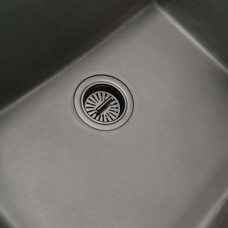 EADOT 3-1/2 Inch Matte Black All Stainless Steel Kitchen Sink