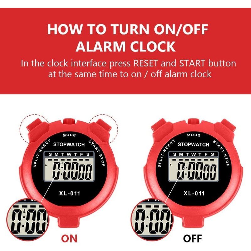 Generic Sport Stopwatch Timer, Lap Split Digital Stopwatch, Outdoor Large