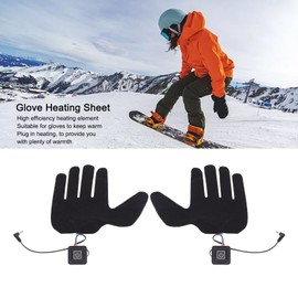 QANYEGN Heated Glove Liner, Electric Glove Pad, 5 Finger Glove Heater with 3 Adjustables Gears for Skiing and Cycling