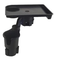 Black Silicone Car Cup Holder Expander Tray - Console Storage Organizer for Sedan & MPV - Universal Car Interior Drink Holder Organizer with Non-Slip Design