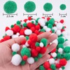BQTQ 2100 Pieces Christmas Pom Pom Mini Fluffy Pom Pom