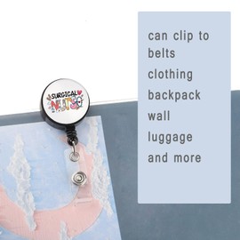 Surgical Nurse Badge Reel Surgical Tech Badge Accessories Graduation Gift for a Surgical Tech Surgeon Nurse Id Badge Holder (Surgical Nurse Badge Reel ca)
