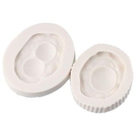 Uniquer 2Pcs Egg Shape Silicone Molds,Double Yolk Eggs Poached Egg Soap Molds,Simulation Fried Egg Resin Molds for DIY
