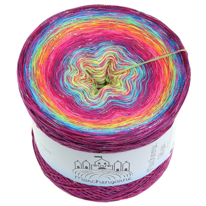 Colour Gradient Yarn, Bobbel Wool with Glitter, Choice of Sizes,
