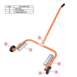 Aain DY016 Heavy-Duty Adjustable Tire Wheel Dolly For Workshop, Garage, Orange