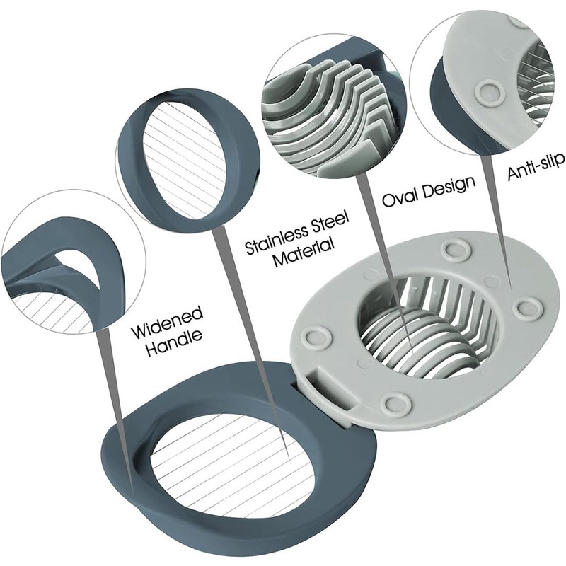 Egg Slicer with Stainless Steel Wire Egg Slicer, Multifunctional Egg