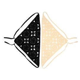 OHPHCALL 2pcs Feminine Triangle Scarf Hair Bandana Soft Headband for Women Stylish Accessory for Occasions