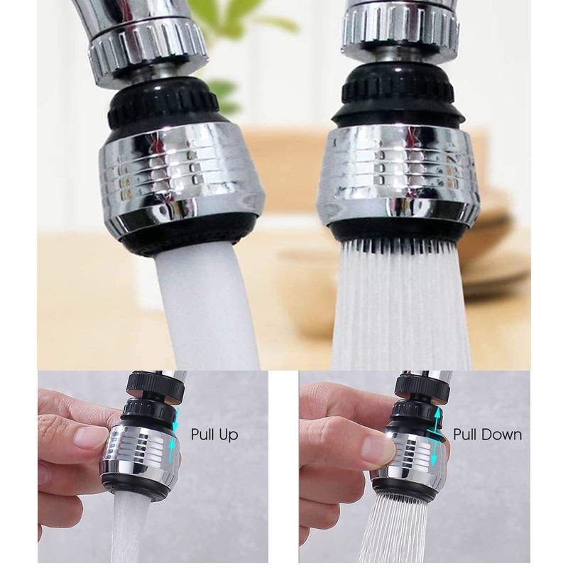 Pack of 2 Tap Extension, Tap Aerator, Tap Attachment, Rotating