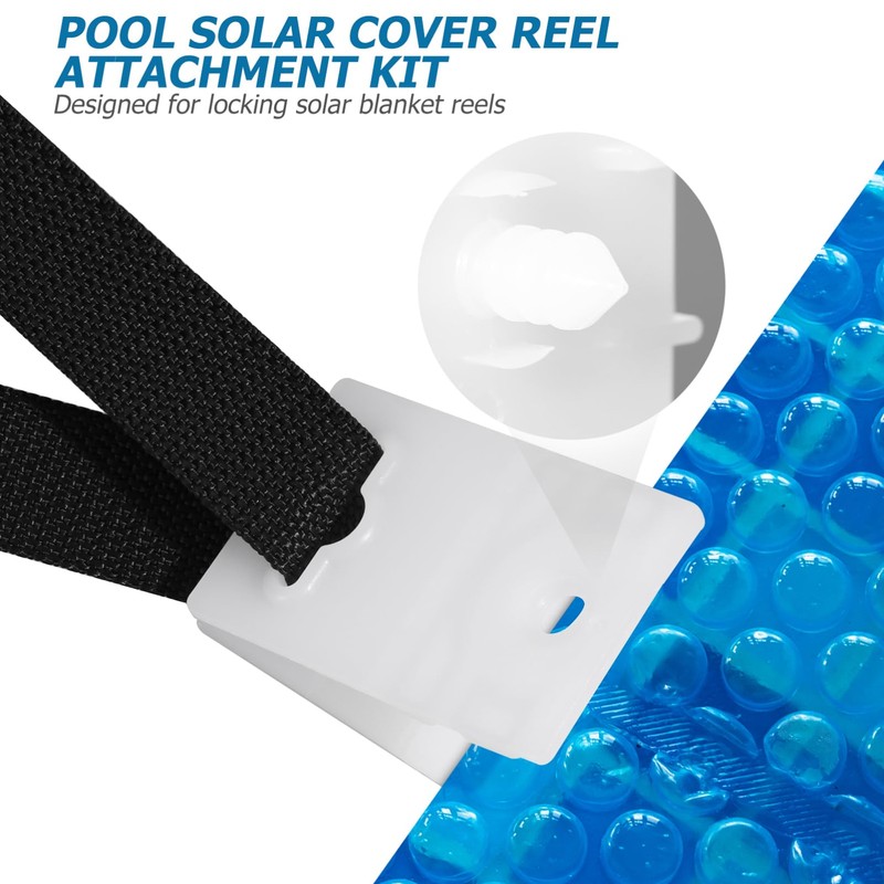 BESPORTBLE Pool Solar Cover Reel Attachment Kit Durable Nylon Straps