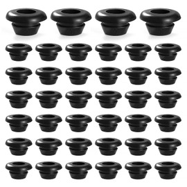 YIXISI 40 pieces diameter 7 x 9 mm rubber grommets, closed rubber grommets, cable grommet, rubber grommet, electric conductor sealing ring, for cable protection, cable duct