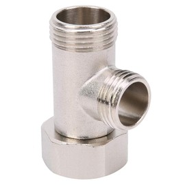 7/8 Brass T Adapter Shower Head 3 Way Tee Connector Valve for Toilet Shower Head Diverter Valve Handheld Bidet Sprayer Faucet