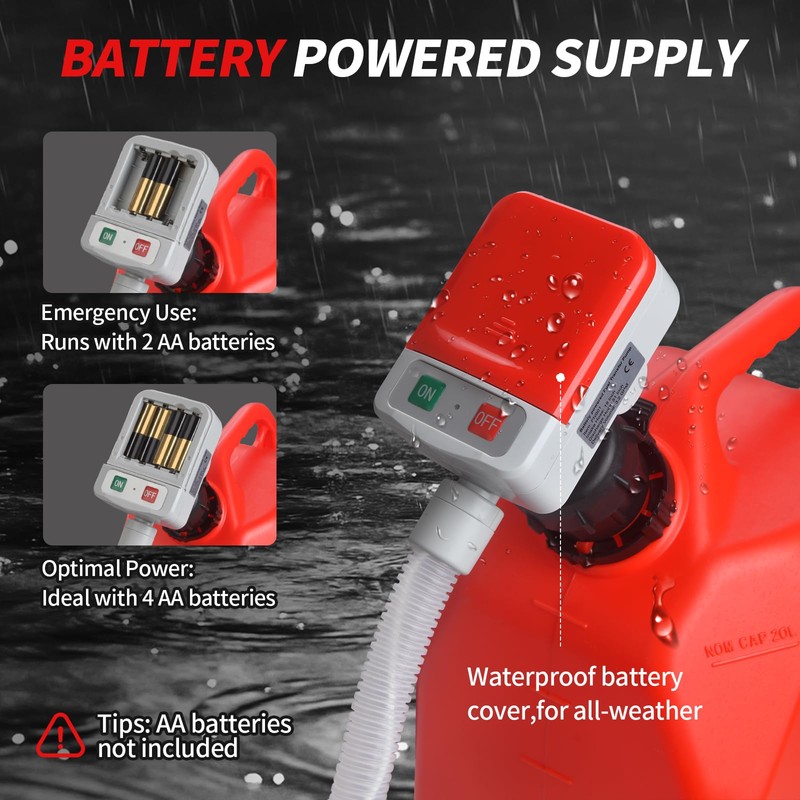 Wontolf Cordless Fuel Transfer Pump Battery Powered with Auto-Stop, Electric