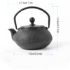 HAWOK Cast Iron Teapot with Stainless Steel Infuser (600ml/20oz)
