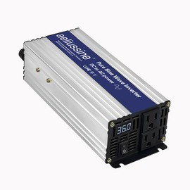 Aeliussine 1000W Pure Sine Wave Inverter-36V DC to 110V 120V AC Power Converter with 2 AC Outlets, 36 Volt Power Inverter for Home, Emergency Power