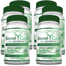 Consumer Health Bowel Calm - Soothe Intestinal Irritation - Ginger, Turmeric, Boswellia, BioPerine - 6 Month Supply