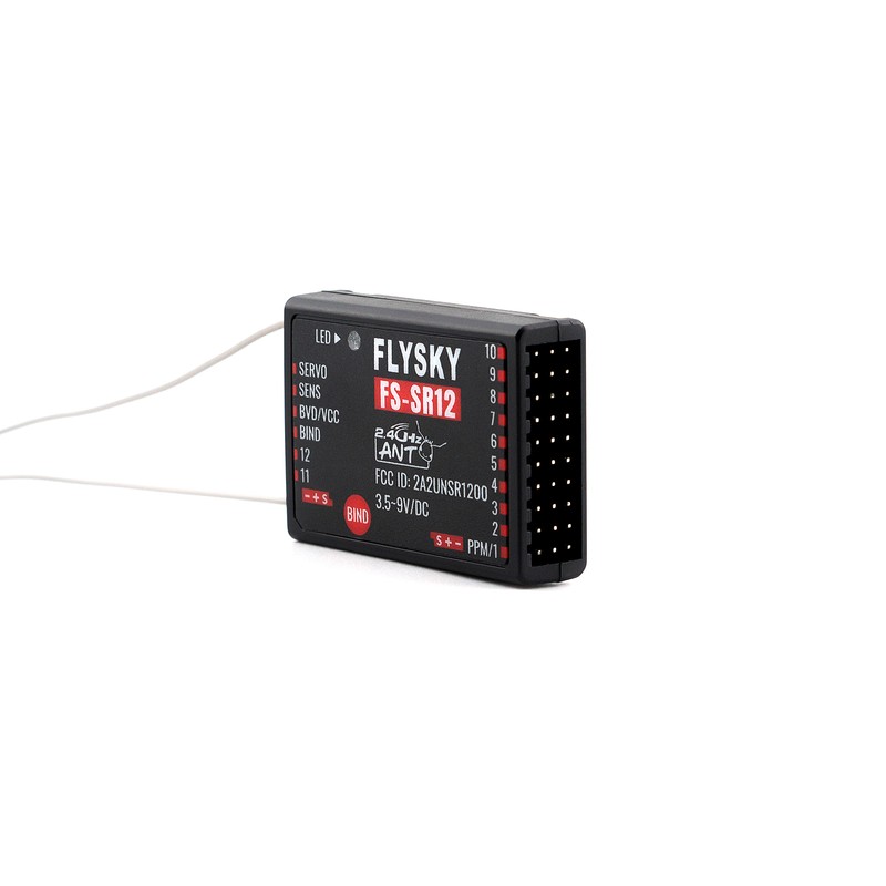 FLYSKY FS-SR12 Receiver 12 Channels 2.4G Receiver with Dual Antenna